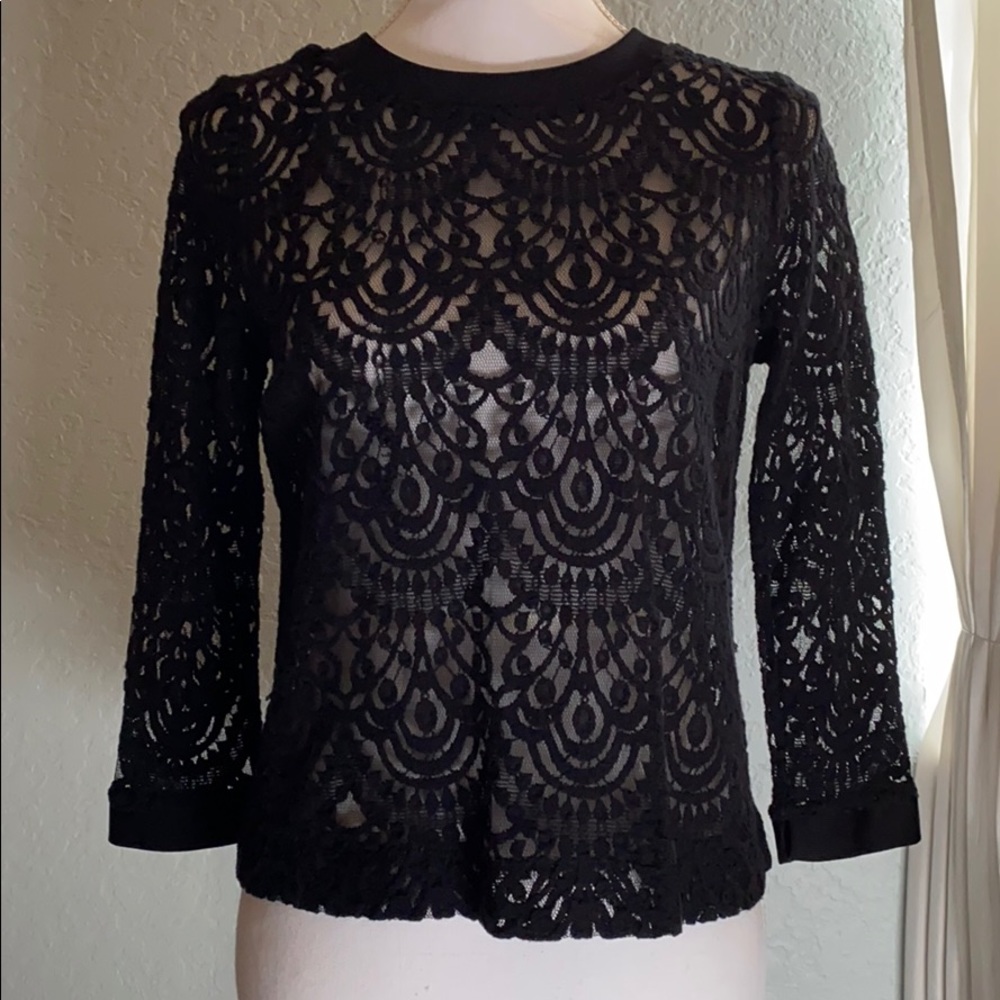 Banana Republic Sheer Lace Top